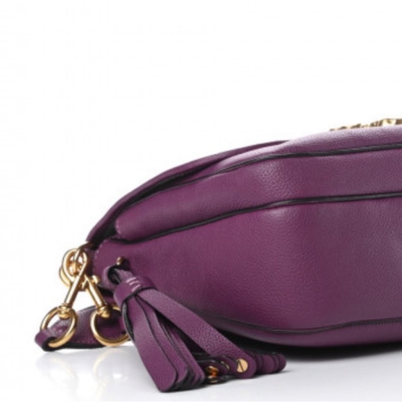 Purple Leather Crossbody Bag - Picture 7 of 10